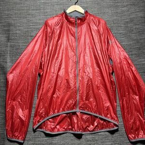 Novara Jacket Men's 2XL Red Full Zip Cycling Nylon Lightweight Packable Stowable